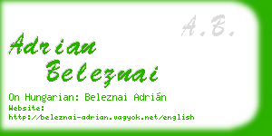 adrian beleznai business card